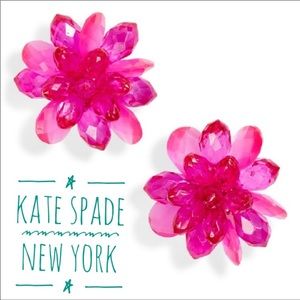 New Kate Spade Pink/Fuchsia Full Flourish Earrings